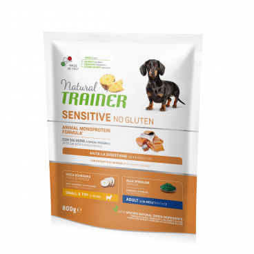 susas maistas šunims - Natural Trainer pašaras šunims - pašaras šunims su lašiša