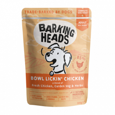 BARKING HEADS Bowl Lickin' Chicken - BARKING HEADS konservai šunims su vištiena - konservai šunims su vištiena