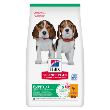 Hills-puppy medium-su vištiena